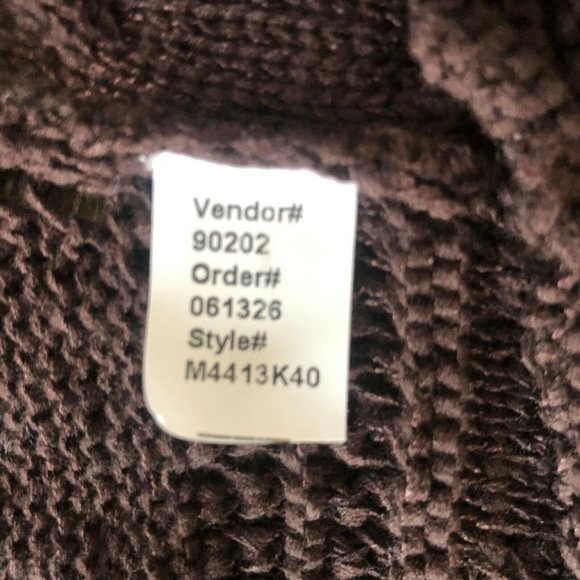 Multiples Open Knit Brown open front Vest Large - Picture 4 of 12